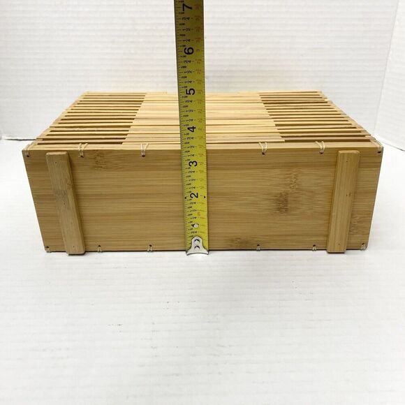 C&C California Bamboo Wooden Rectangle Handbag Summer Beach Picnic Boho Fun - Picture 9 of 15